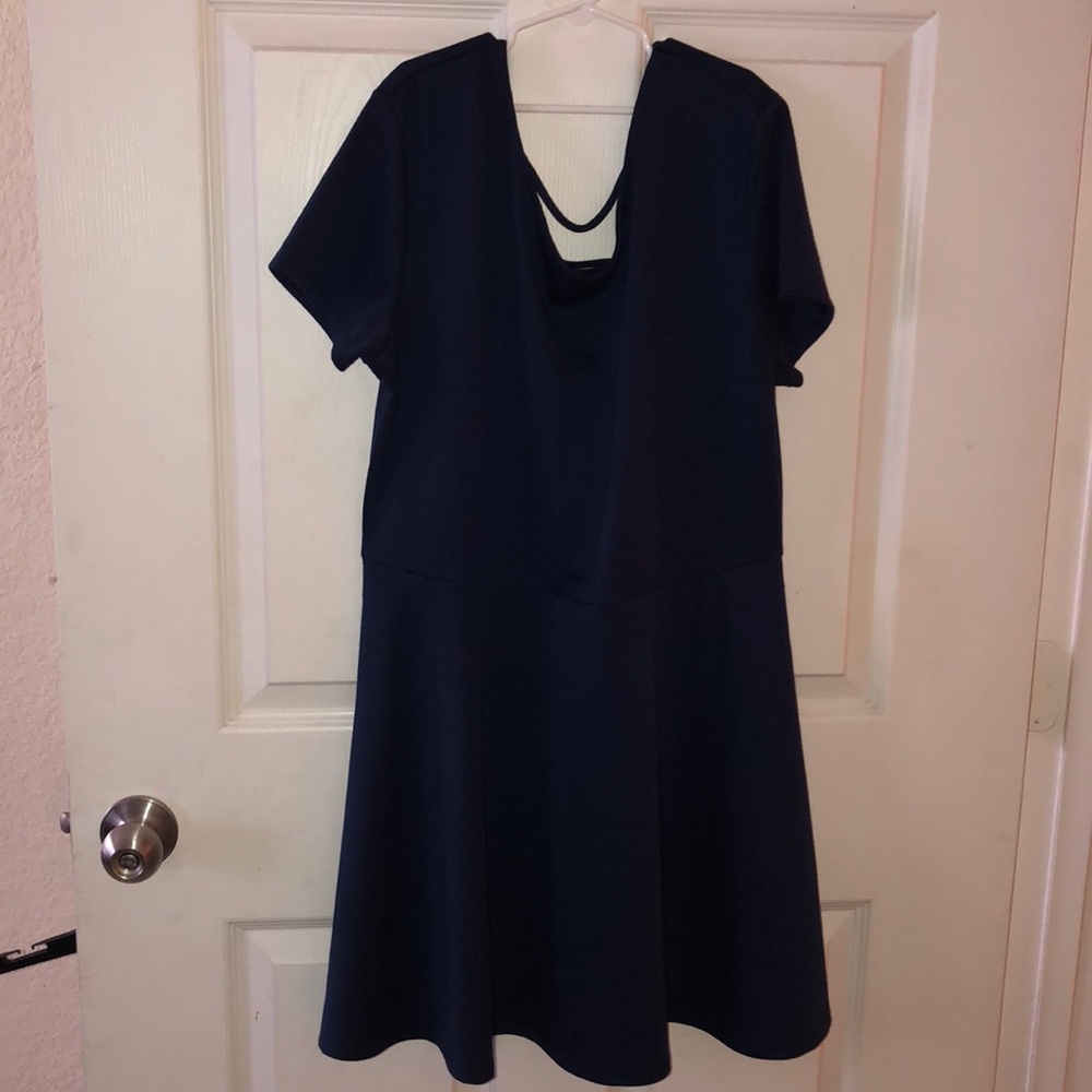 Blue skirt-dress